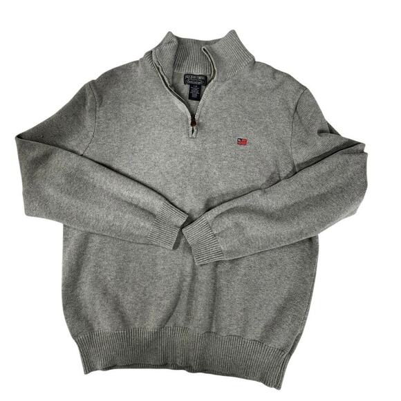Polo Jean Co. by Ralph Lauren 1/4 Zip Pullover Sweater Gray Size L - Picture 3 of 9